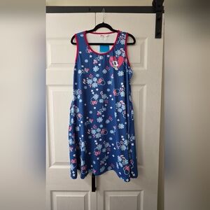 Disney Minnie Mouse Blue Floral Dredd Xl Nwy